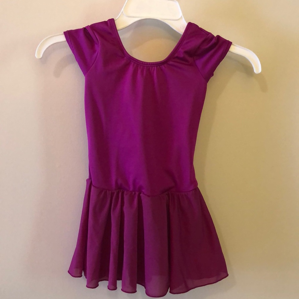Girls leotard with attached skirt